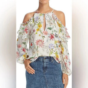 Parker baby cold shoulder silk top XS